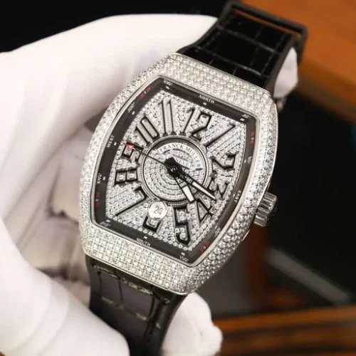 Franck Muller Vanguard V45 SC Copies Watch Full Diamond
